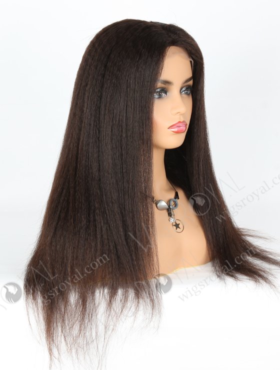 In Stock Malaysian Virgin Hair 20" Italian Yaki Natural Color Silk Top Full Lace Wig STW-313-6883