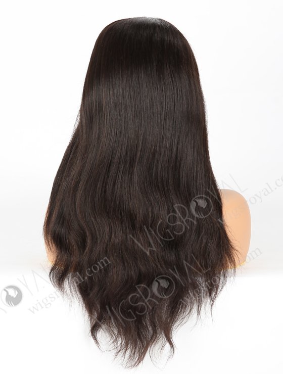 In Stock Chinese Virgin Hair 16" Natural Straight Natural Color Silk Top Full Lace Wig STW-706-6893