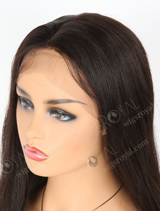 In Stock Chinese Virgin Hair 16" Natural Straight Natural Color Silk Top Full Lace Wig STW-706-6891