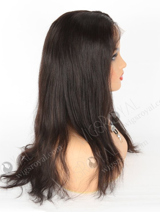 In Stock Chinese Virgin Hair 16" Natural Straight Natural Color Silk Top Full Lace Wig STW-706-6892