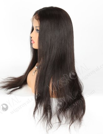 In Stock Chinese Virgin Hair 20" Natural Straight Natural Color Silk Top Full Lace Wig STW-709