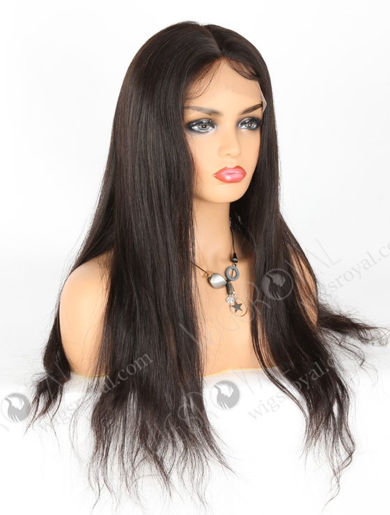 In Stock Chinese Virgin Hair 20" Natural Straight Natural Color Silk Top Full Lace Wig STW-709-6900