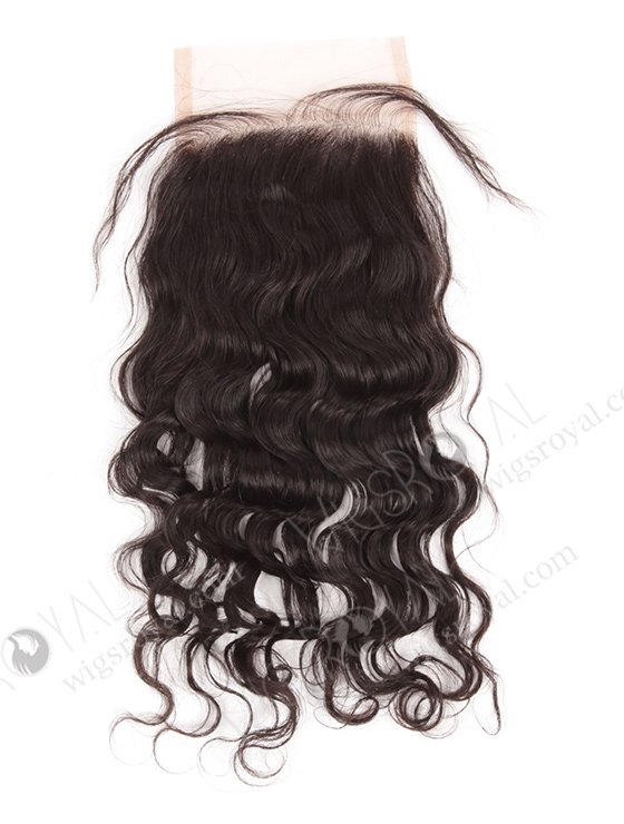 In Stock Indian Remy Hair 10" Natural Curly Natural Color Top Closure STC-272-7415