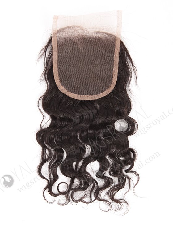 In Stock Indian Remy Hair 10" Natural Curly Natural Color Top Closure STC-272