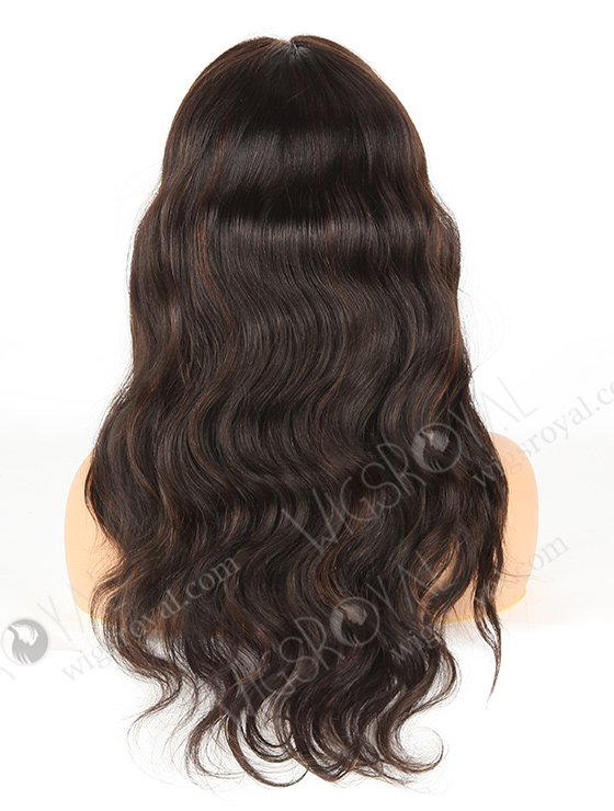 In Stock Indian Remy Hair 20" Body Wave 1b/4# Highlights Color Full Lace Wig FLW-01895-7487