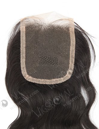 In Stock Indian Remy Hair 16" Natural Wave #1B Color Top Closure STC-102