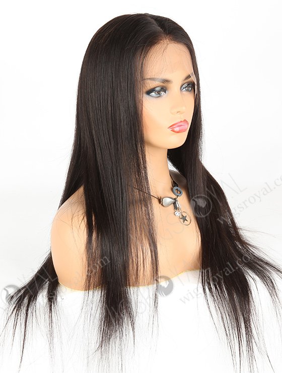 In Stock Indian Remy Hair 22" Straight Natural Color Full Lace Wig FLW-01628-7504