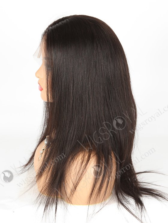 In Stock Indian Remy Hair 16" Straight Natural Color Full Lace Wig FLW-01171-7064