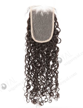 In Stock Indian Remy Hair 20" Loose Pixie Curl Natural Color Top Closure STC-392