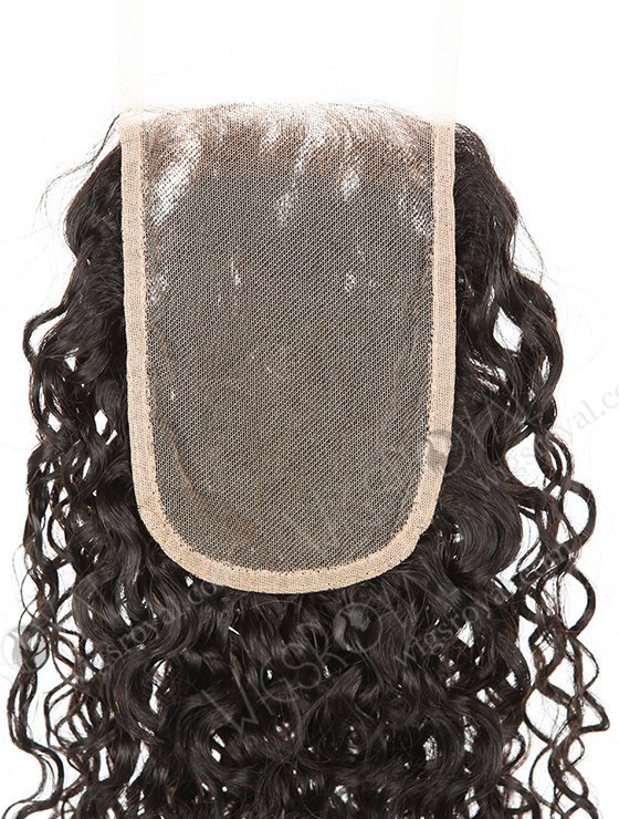 In Stock Indian Remy Hair 14" Loose Pixie Curl Natural Color Top Closure STC-391-6916
