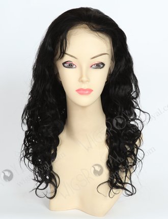 Full Lace Wigs With Baby Hair On Sale Human Hair 16" Very Wavy 25mm 1# Color FLW-01202