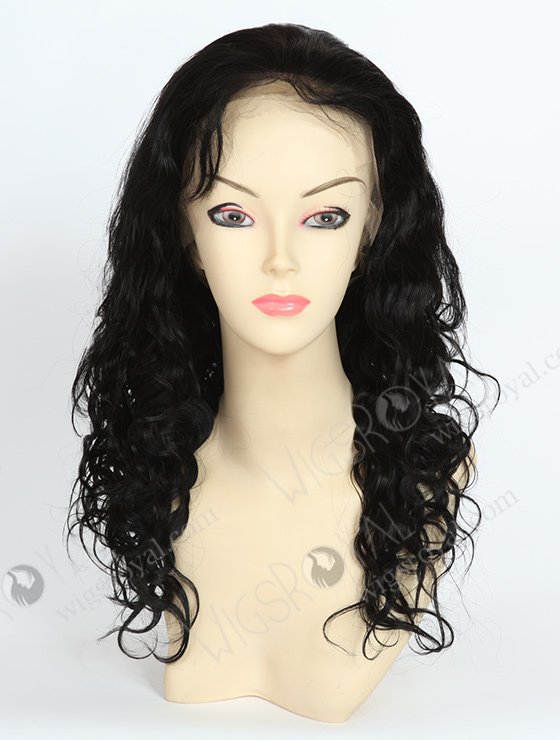 Full Lace Wigs With Baby Hair On Sale Human Hair 16" Very Wavy 25mm 1# Color FLW-01202-7088
