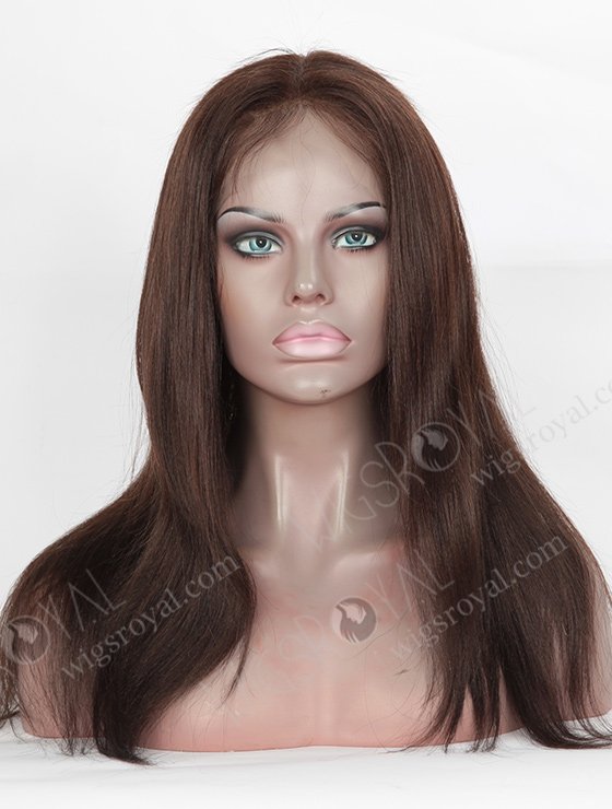 In Stock Indian Remy Hair 18" Light Yaki 2/3# Evenly Blended Color Full Lace Wig FLW-01466-7322