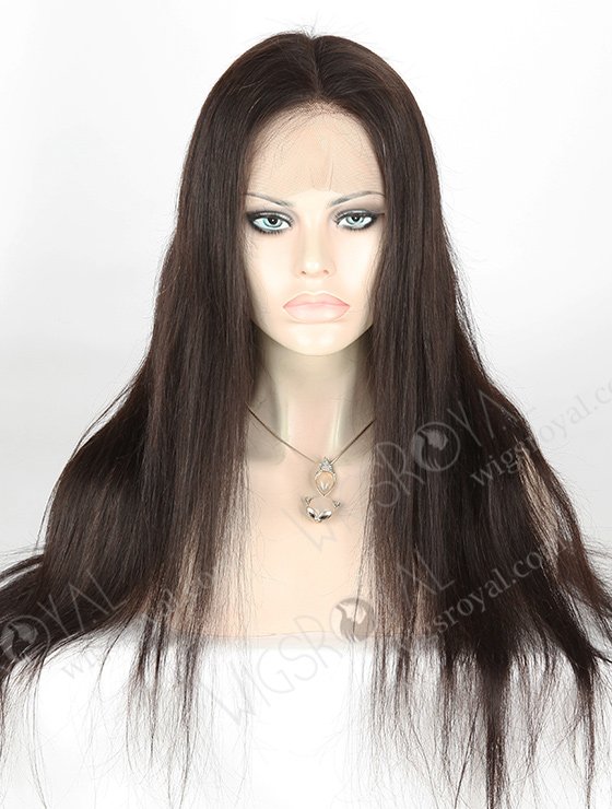 In Stock Indian Remy Hair 22" Straight Natural Color Full Lace Wig FLW-01623-7494