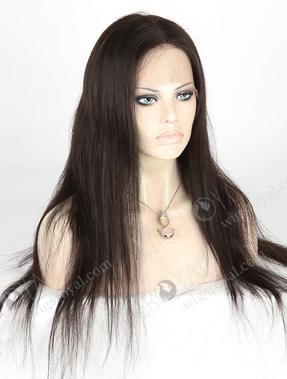 In Stock Indian Remy Hair 22" Straight Natural Color Full Lace Wig FLW-01623-7497