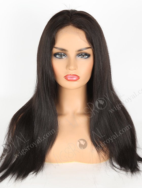 In Stock Indian Remy Hair 18" Yaki 1b# Color Full Lace Wig FLW-01416-7283