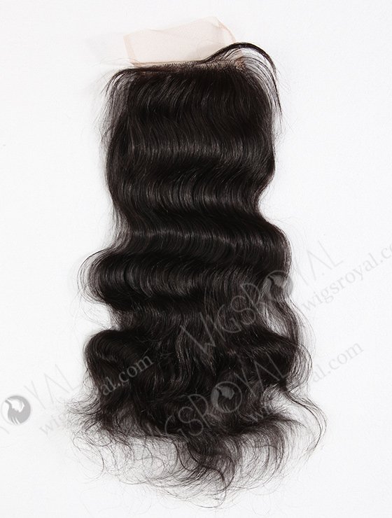 In Stock Indian Remy Hair 14" Natural Wave #1B Color Top Closure STC-42-7218
