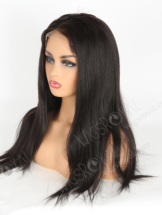 In Stock Indian Remy Hair 18" Yaki 1b# Color Full Lace Wig FLW-01416-7284