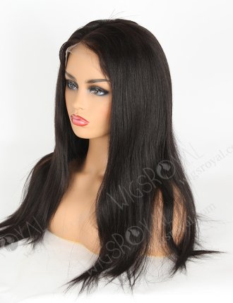 In Stock Indian Remy Hair 18" Yaki 1b# Color Full Lace Wig FLW-01416