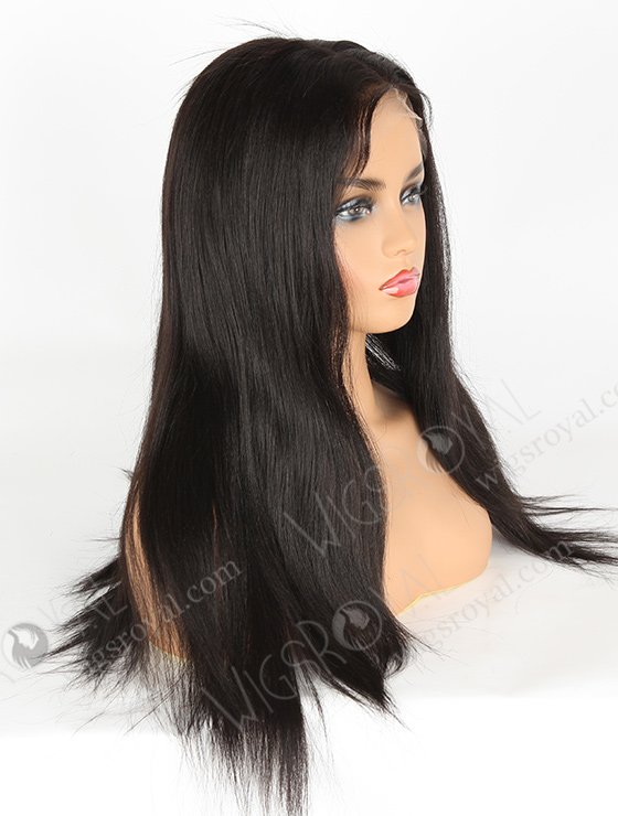 In Stock Indian Remy Hair 18" Yaki 1b# Color Full Lace Wig FLW-01416-7286
