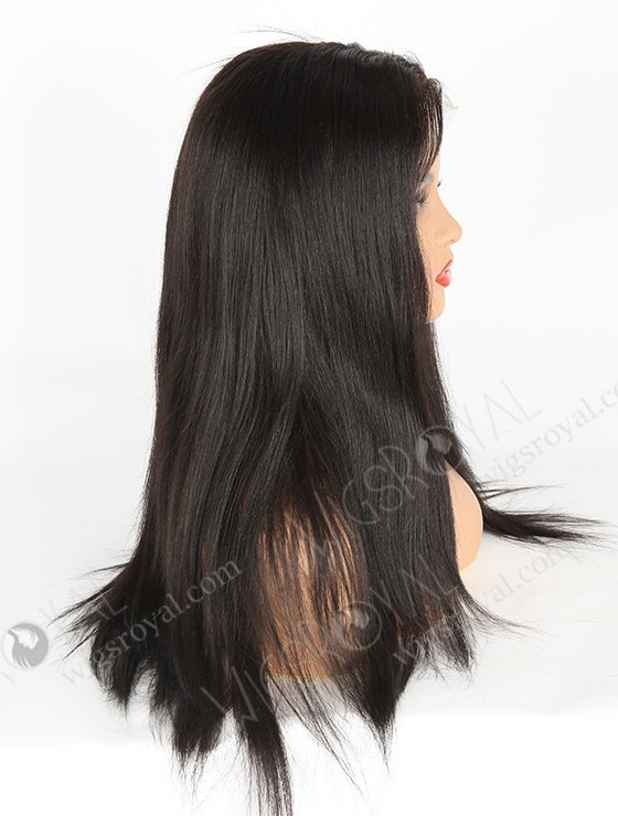 In Stock Indian Remy Hair 18" Yaki 1b# Color Full Lace Wig FLW-01416-7287