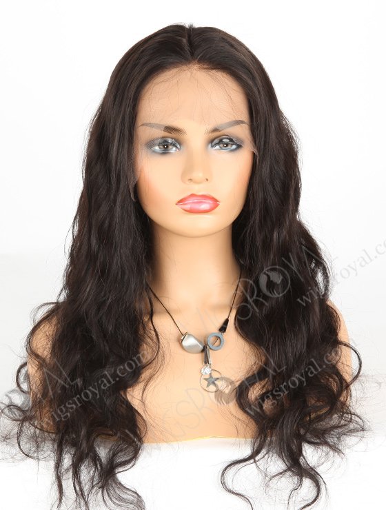 In Stock Indian Remy Hair 22" Body Wave Natural Color Full Lace Wig FLW-01631-7508