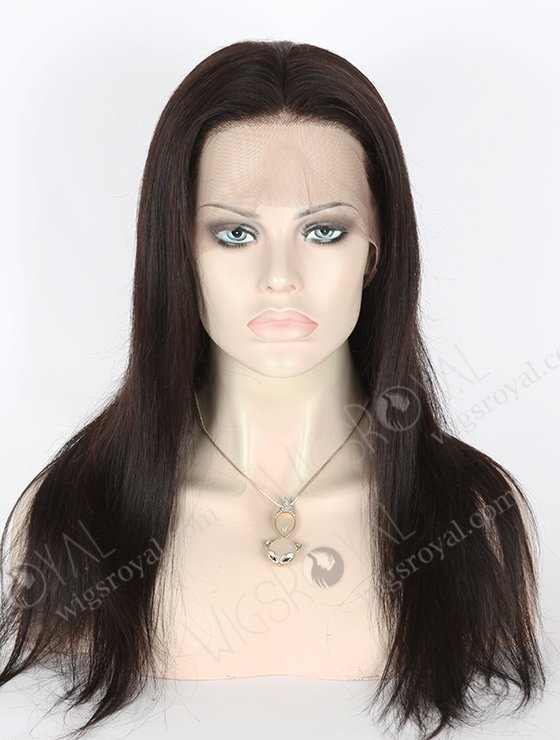 In Stock Indian Remy Hair 18" Straight Natural Color Full Lace Wig FLW-01354-7157