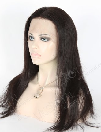 In Stock Indian Remy Hair 18" Straight Natural Color Full Lace Wig FLW-01354