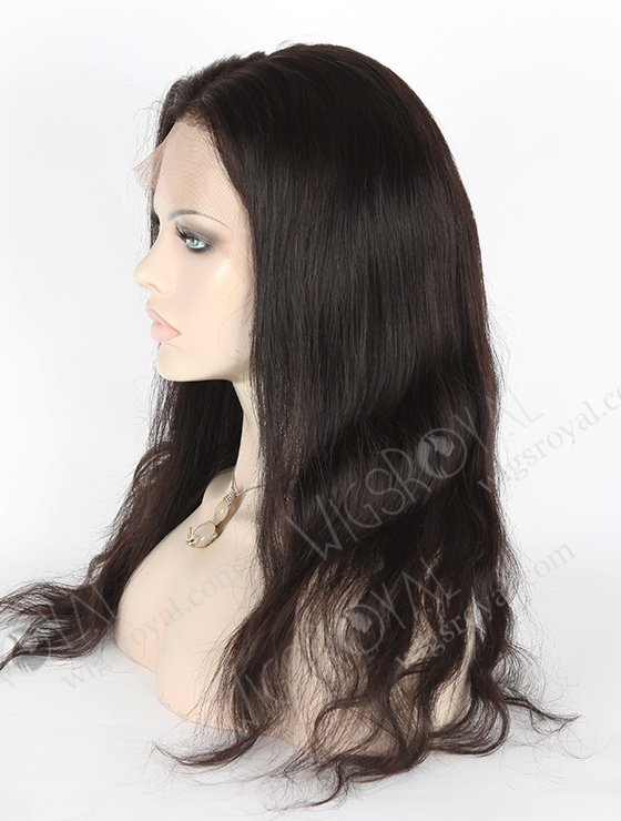 Natural Hairline Full Lace Human Hair Wig Indian Remy Hair 18" Natural Straight Natural Color FLW-01342-7169