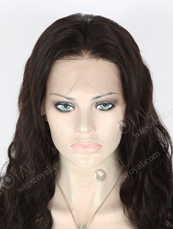 In Stock Indian Remy Hair 18" Body Wave Natural Color Full Lace Wig FLW-01363-7229