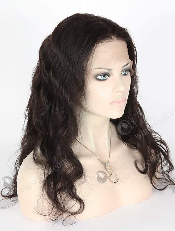 In Stock Indian Remy Hair 18" Body Wave Natural Color Full Lace Wig FLW-01363-7234