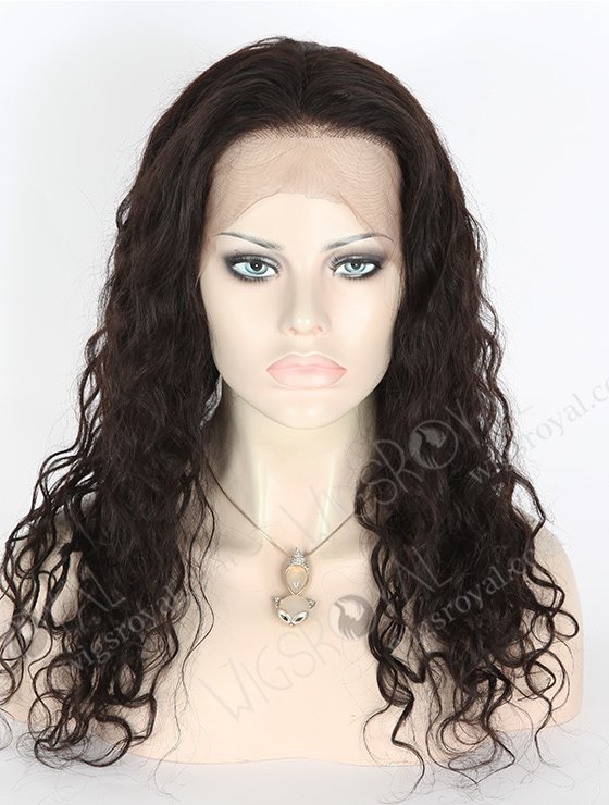 In Stock Indian Remy Hair 18" Very Wavy 25mm Natural Color Full Lace Wig FLW-01364-7246