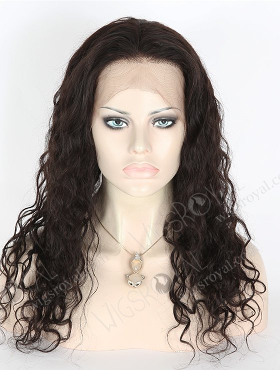 In Stock Indian Remy Hair 18" Very Wavy 25mm Natural Color Full Lace Wig FLW-01364