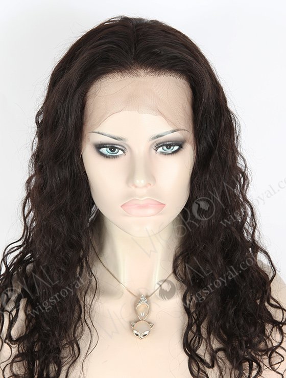 In Stock Indian Remy Hair 18" Very Wavy 25mm Natural Color Full Lace Wig FLW-01364-7247