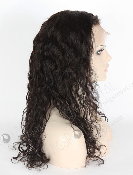 In Stock Indian Remy Hair 18" Very Wavy 25mm Natural Color Full Lace Wig FLW-01364-7250