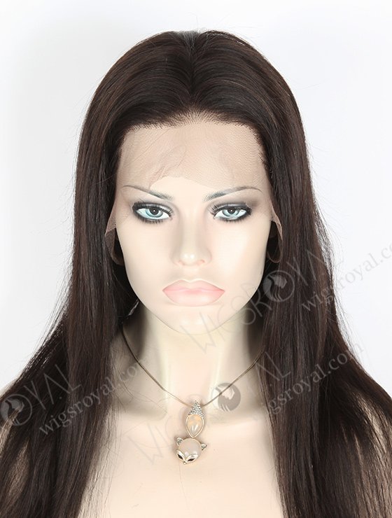 In Stock Indian Remy Hair 18" Straight Natural Color Full Lace Wig FLW-01360-7176