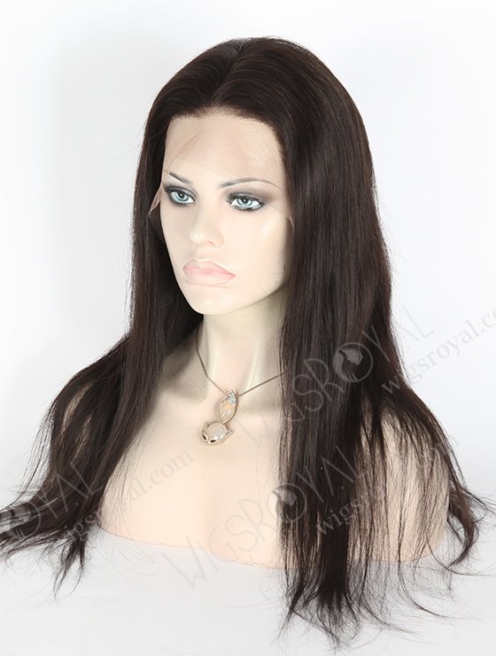 In Stock Indian Remy Hair 18" Straight Natural Color Full Lace Wig FLW-01360-7178