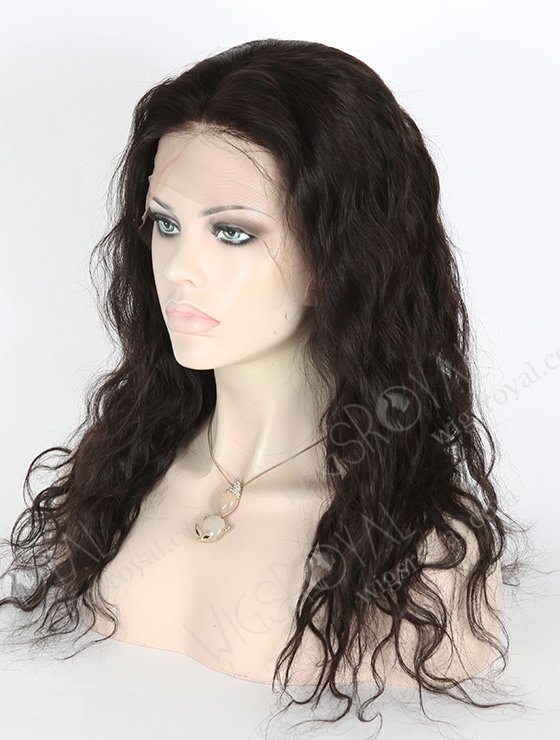 Indian Remy Hair 18" Natural Wavy Full Lace Human Hair Wig Natural Color FLW-01362-7185