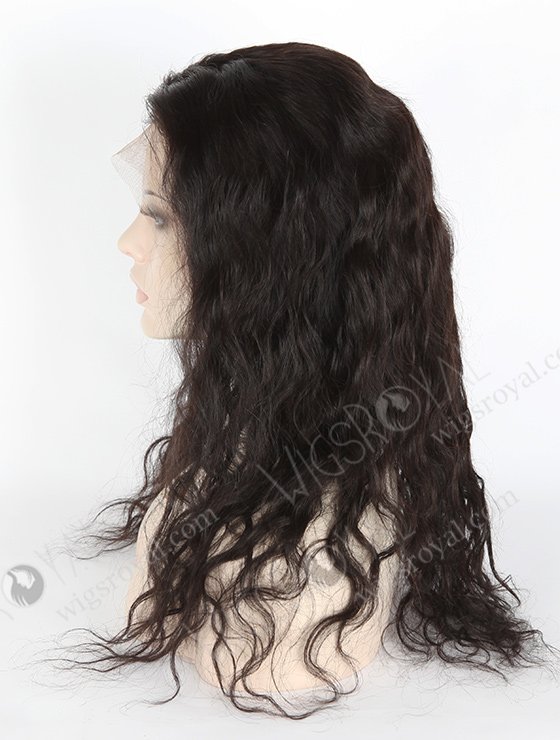 Indian Remy Hair 18" Natural Wavy Full Lace Human Hair Wig Natural Color FLW-01362-7186