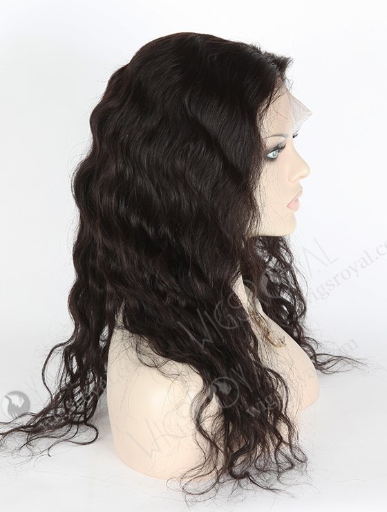 Indian Remy Hair 18" Natural Wavy Full Lace Human Hair Wig Natural Color FLW-01362-7188