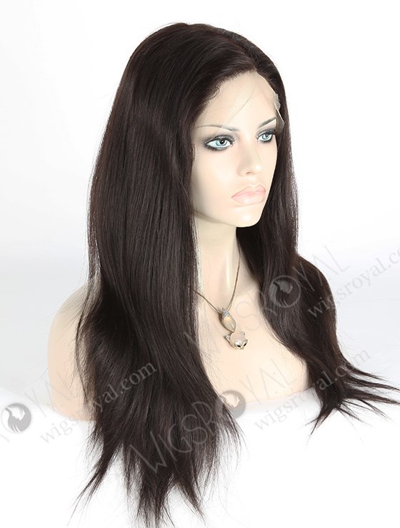In Stock Indian Remy Hair 18" Straight 1b# Color Full Lace Wig FLW-01414-7279