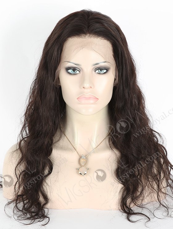 In Stock Indian Remy Hair 20" Natural Wave Natural Color Full Lace Wig FLW-01557