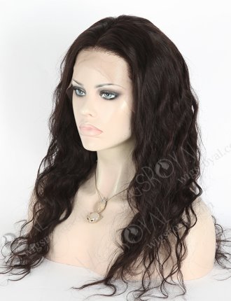 In Stock Indian Remy Hair 20" Natural Wave Natural Color Full Lace Wig FLW-01557