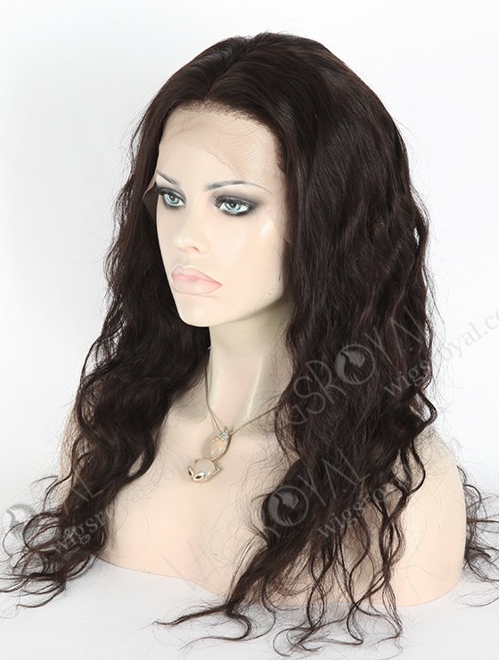 In Stock Indian Remy Hair 20" Natural Wave Natural Color Full Lace Wig FLW-01557-7379