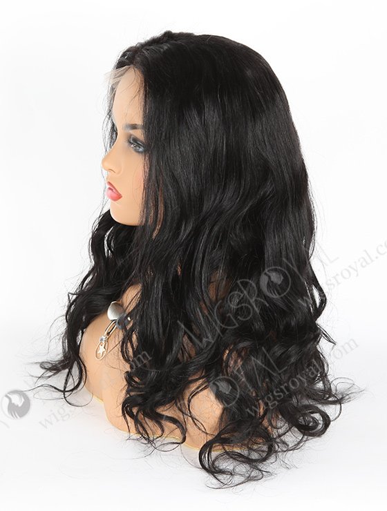 In Stock Indian Remy Hair 20" Big Curl 1# Color Full Lace Wig FLW-01580-7434