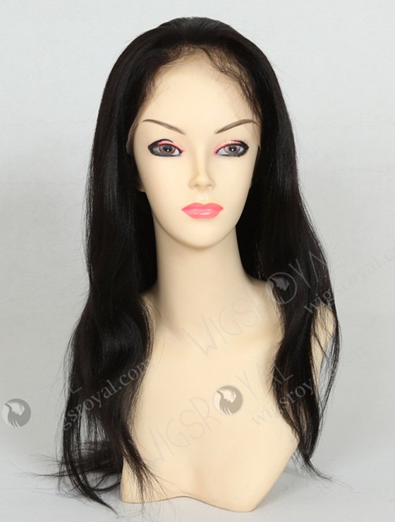 In Stock Indian Remy Hair 18" Yaki 1/1b# Evenly Blended Color Full Lace Wig FLW-01404-7269
