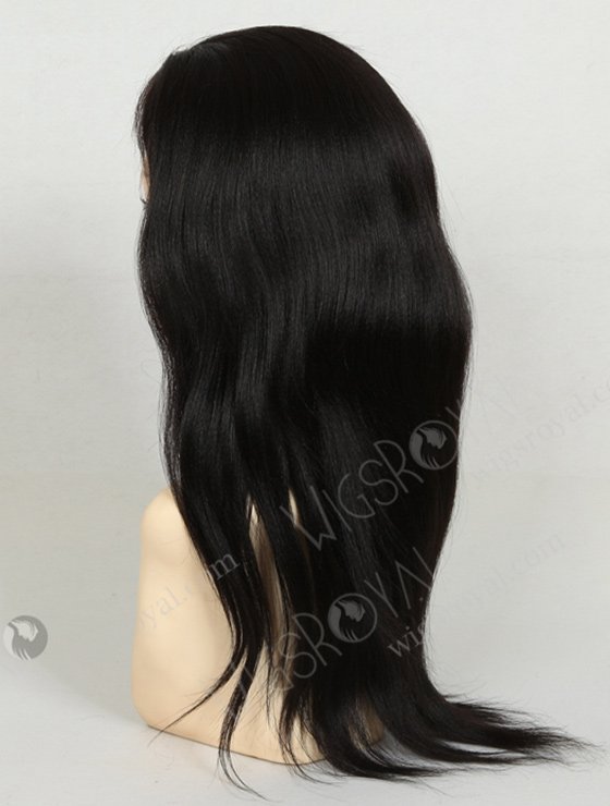 In Stock Indian Remy Hair 18" Yaki 1/1b# Evenly Blended Color Full Lace Wig FLW-01404-7271