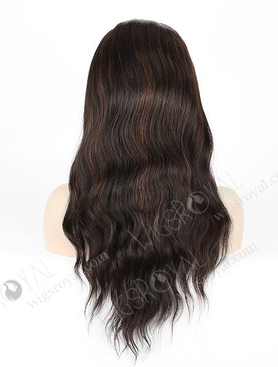 In Stock Indian Remy Hair 18" Natural Straight 1b/30# Highlights Full Lace Wig FLW-01516-7333