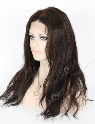 In Stock Indian Remy Hair 18" Natural Straight 1b/30# Highlights Full Lace Wig FLW-01516