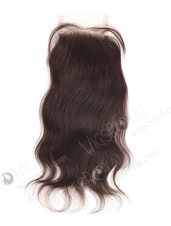 In Stock Indian Remy Hair 10" Natural Straight Natural Color Top Closure STC-109-7605